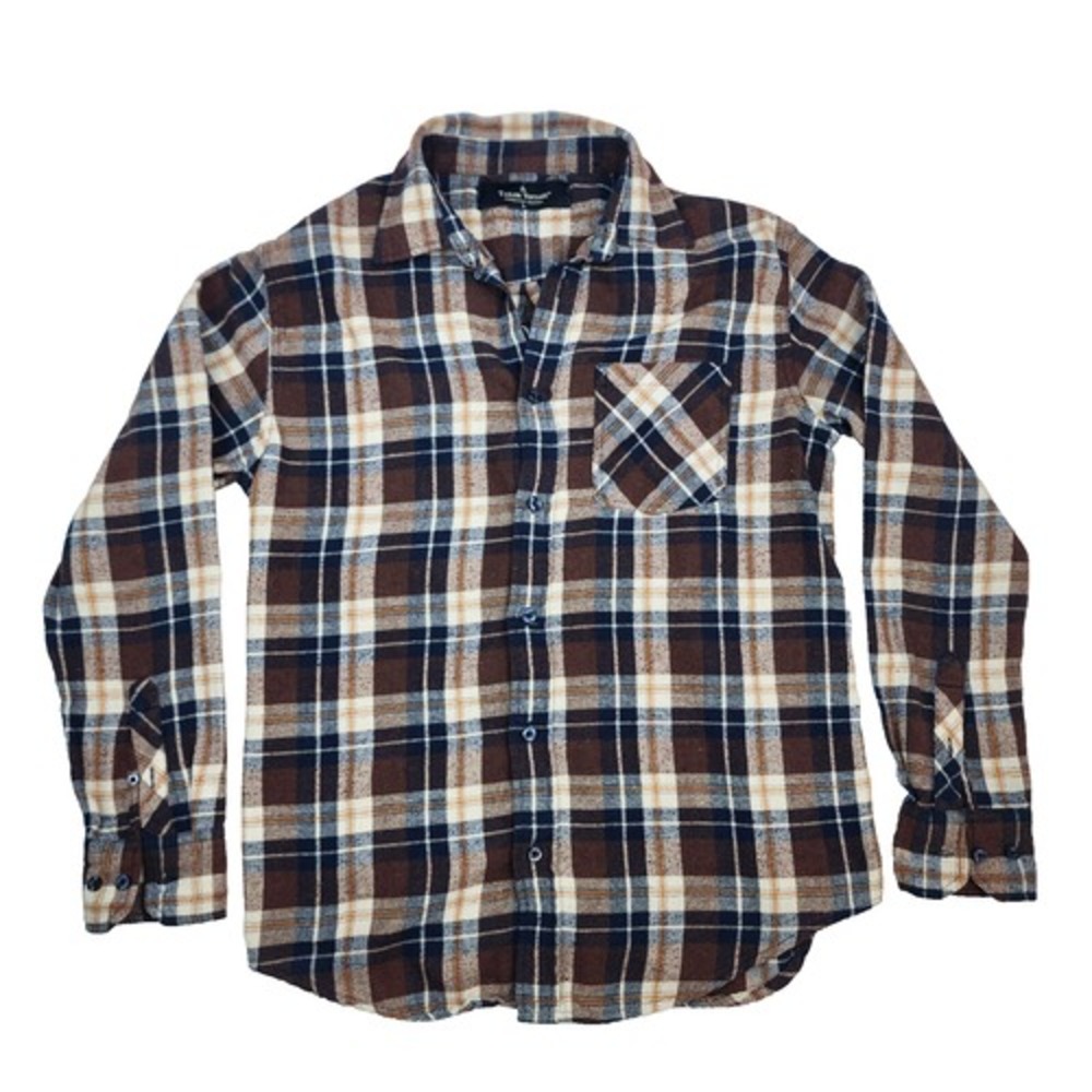 Tailor Vintage Plaid Flannel Shirt Mens Large Red Long Sleeve Button Up
